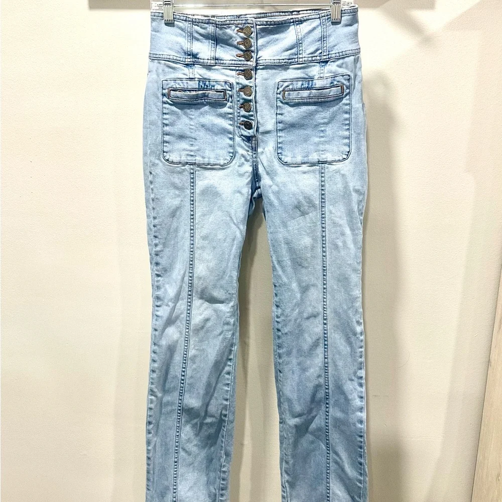 Ulla Johnson High Rise Button Fly Front Pockets Size 8 - Picture 2 of 10